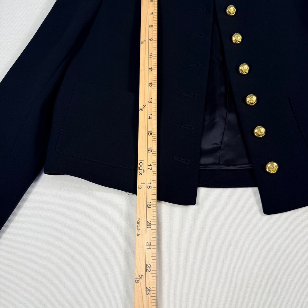 Zara Cropped Military Jacket XS Black Gold Button Blazer equestrian Dark Academi - Picture 7 of 16